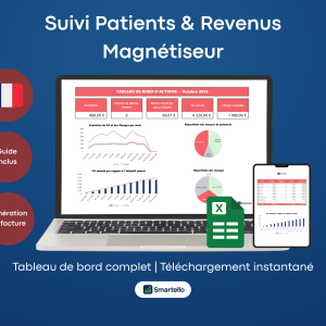Fichier Magnétiseur Excel | Patients, revenus & facturation automatique