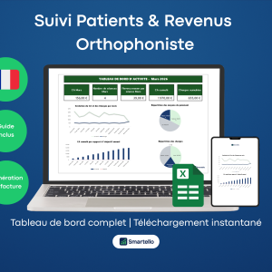 Fichier Orthophoniste Excel | Patients, suivis & facturation automatique