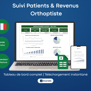 Fichier Orthoptiste Excel | Patients, suivis & facturation automatique