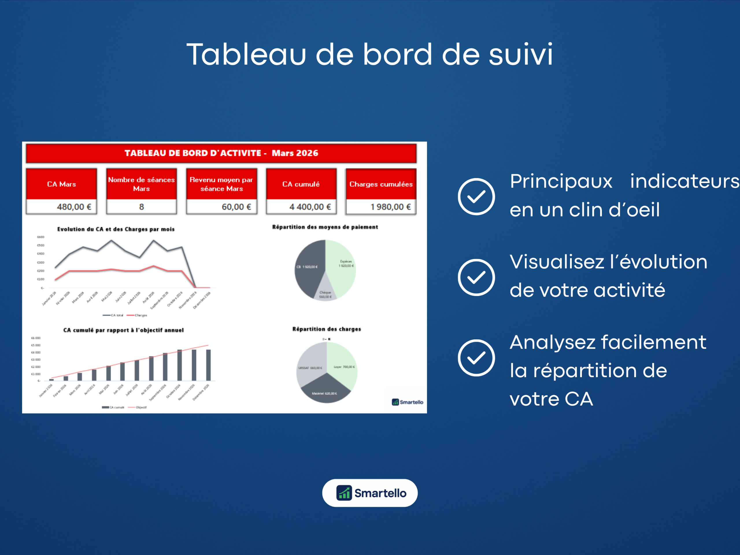 Fichier Prof de Pilates Excel | Clients, revenus & facturation automatique – Image 5